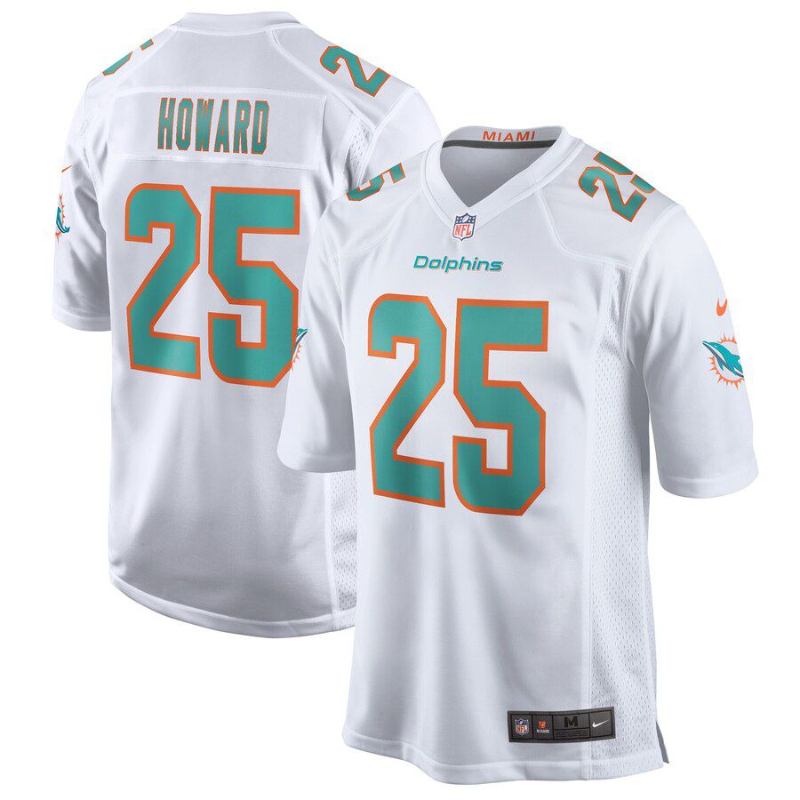 Men Miami Dolphins #25 Xavien Howard Nike White Player Game NFL Jersey